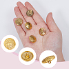 30Pcs 5 Styles Zinc Alloy Shank Buttons BUTT-ME0001-18-3
