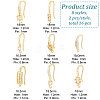 BENECREAT 8 Pairs 8 Styles Brass Micro Pave Clear Cubic Zirconia Earring Hooks ZIRC-BC0001-25-2