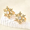 Brass Micro Pave Clear Cubic Zirconia Cuff Earrings EJEW-F370-25G-1