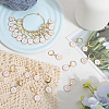 Letter A~Z Alloy Enamel Charms Pendant Locking Stitch Markers HJEW-SC00080-3