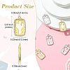 6Pcs 2 Colors Brass Micro Pave Cubic Zirconia Pendants KK-CJ0003-22-2