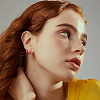 10Pcs 5 Colors Zinc Alloy Cuff Earrings for Women EJEW-HS0001-08-6