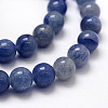 Dyed & Heated Natural Blue Aventurine Beads X1-G-F380-8mm-7