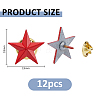 12Pcs Star Alloy Lapel Pin Backs for Backpack Clothes JEWB-FH0003-07B-2