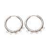 304 Stainless Steel Hoop Earring Findings STAS-D183-02D-P-1