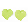 Transparent Frosted Acrylic Leaf Charms FACR-ZX003-01B-3