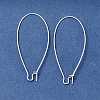 Brass Hoop Earring Findings KK-CBA1A60-19S-1