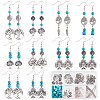 DIY Tree of Life Long Dangle Earring Making Kits DIY-SC0019-67-1