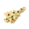 Christmas Brass Micro Pave Cubic Zirconia Pendants KK-L258-04G-A01-2