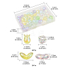 48Pcs 2 Styles UV Plating Transparent Acrylic Beads SACR-FS0001-36-4