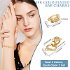 4 Sets 2 Colors Brass Micro Pave Cubic Zirconia Fold Over Clasps KK-BBC0001-46-2