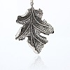 Tibetan Style Alloy Leaf Large Pendants TIBEP-M001-16-1