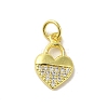 Real 18K Gold Plated Brass Pave Cubic Zirconia Pendants KK-M283-08F-01-1