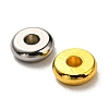 200Pcs 2 Colors Flat Round Brass Spacer Beads KK-SZ0001-65-1
