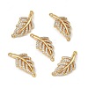 SHEGRACE Brass Micro Pave Clear Cubic Zirconia Connector Charms XGRQ3P311-600G-1