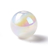UV Plating Rainbow Iridescent Acrylic Beads OACR-C010-14F-1