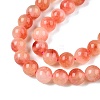 Dyed Natural White Jade Beads Strands G-T138-6mm-210-18-3