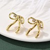 304 Stainless Steel Stud Earrings for Women EJEW-U052-10G-3