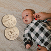 2Pcs 2 Style Double-face Printed Wooden Baby Photo Props DJEW-WH0601-002-5