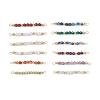 12Pcs 12 Styles Constellation Natural Mixed Stone Faceted Round Beaded Connector Charms PALLOY-JF04686-1