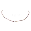 2MM Faceted Round Natural Multicolor Tourmaline Beaded Necklaces NJEW-JN05918-04-2