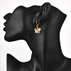 304 Stainless Steel Glass Hoop Earrings EJEW-JE06486-4