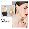 8 Pairs 8 Style Alloy Twist Flat Round & Donut Dangle Stud Earrings for Women EJEW-AN0001-74-3