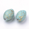 Spray Painted Acrylic Beads ACRP-Q023-01-2