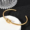 304 Stainless Steel Cuff Bangles for Women BJEW-C088-04G-2
