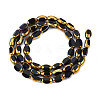 Electroplate Glass Beads Strands X-EGLA-N008-015A-2