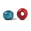 Spray Painted Natural Maple Wood Beads WOOD-N018-04-2
