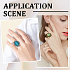 SUNNYCLUE 16Pcs 8 Style Adjustable Alloy Finger Rings Components FIND-SC0008-63-5