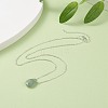 Stone Teardrop Pendants Necklace with Cable Chain for Women NJEW-JN03785-3