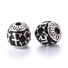 Antique Silver Plated Alloy Beads ENAM-L030-R02-AS-2