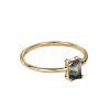 Brass and Moss Agate Finger Rings for Women FS-WGD1EDF-01-5