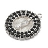 304 Stainless Steel & Rhinestone Pendants STAS-G371-09H-02P-2