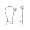 304 Stainless Steel Hoop Earrings Findings Kidney Ear Wires STAS-N092-139-4