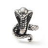 316 Stainless Steel Snake Finger Ring RJEW-C030-05G-AS-1