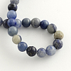Round Dyed & Heated Natural Blue Aventurine Beads Strands G-R254-6mm-2