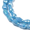 Opaque Solid Color Electroplate Glass Beads Strands LS-EGLA-N013-P4mm-B10-3