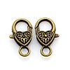 Tibetan Style Alloy Lobster Claw Clasps X-MLF014Y-NF-1