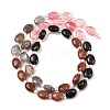 Cherry Quartz Glass & Natural Labradorite & Synthetic Goldstone & Obsidian Beads Strands G-Z135-A04-4