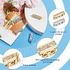 4Pcs 2 Colors Rectangle Brass Micro Pave Clear Cubic Zirconia Twister Clasps ZIRC-DC0001-31-5
