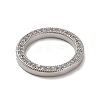 Rack Plating Brass Micro Pave Clear Cubic Zirconia Linking Rings KK-P261-06P-2