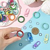 60Pcs Baking Paint Iron Open Jump Rings FIND-YW0009-88-3