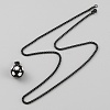 304 Stainless Steel Football Pendant Necklace with Box Chains for Women X1-NJEW-SZC0003-01EB-2