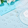 200Pcs Transparent Acrylic Open Cuff Ring Components TACR-SC0001-22-4