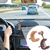 2 Sets 2 Color Glass Car Flower Vase Clip Holder AJEW-OC0005-69-6