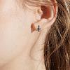 316 Stainless Steel Cross Hoop Earrings for Men Women EJEW-SZ0001-98-6