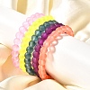 Stretchy Frosted Glass Beads Kids Bracelets for Children's Day BJEW-JB01768-5